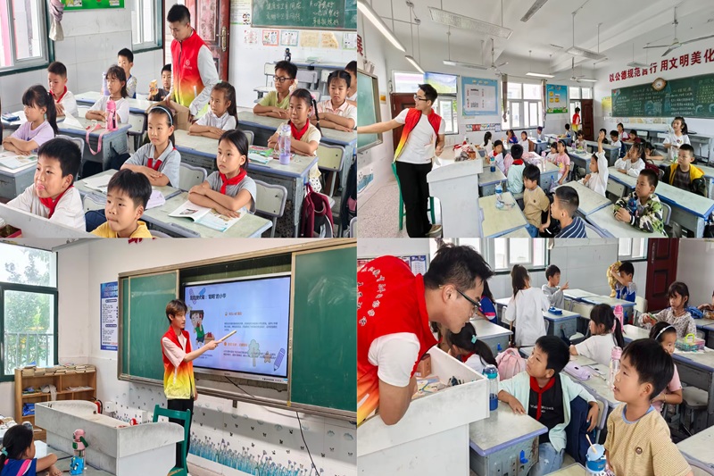 图2 志愿者开展课业辅导、学生扫码使用英语启蒙小程序学习.jpg
